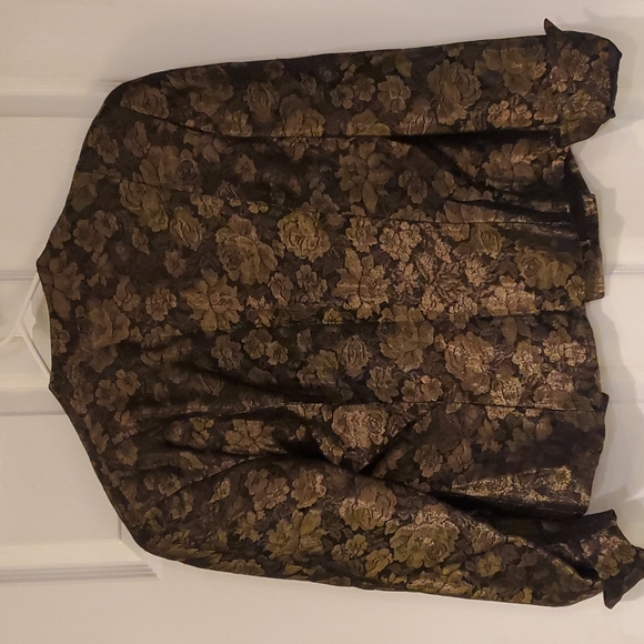 VINTAGE Christian Dior Metallic Brocade Blazer - Picture 4 of 6